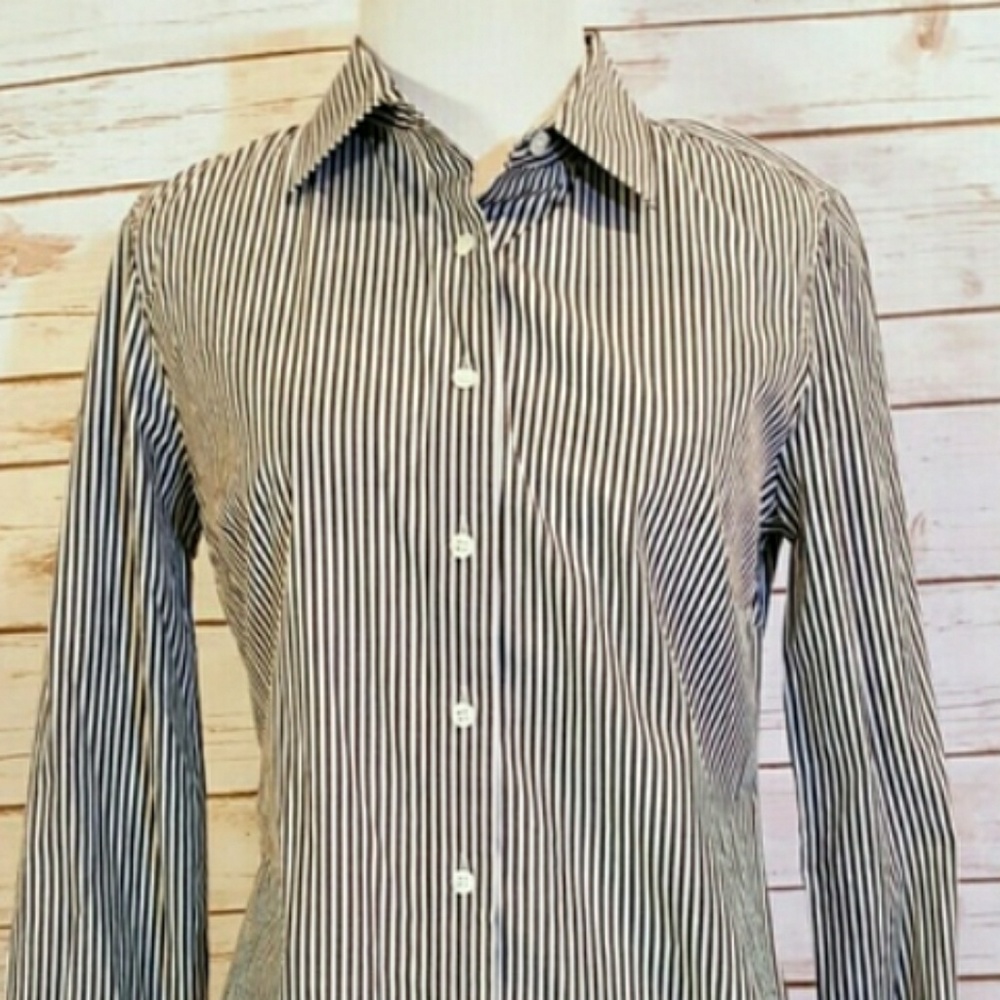 Stripped button-down long-sleeved shirt-J.Crew